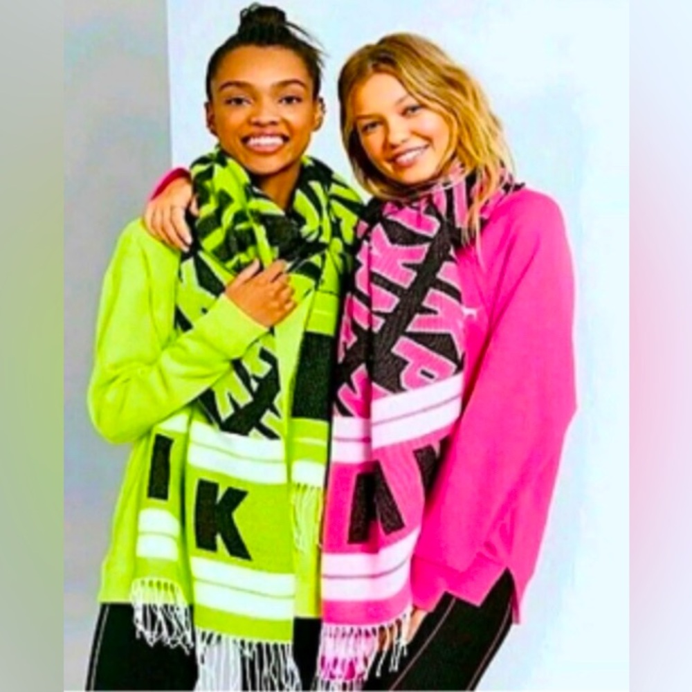 NWT PINK Victoria’s Secret Oversized Scarf / Blanket / wrap 88” L X 27”W Large